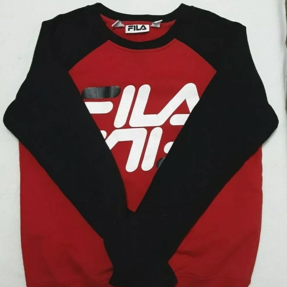 Fila Long sleeve sweater WM sz M Red/ Black